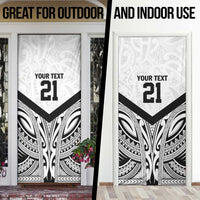 New Zealand Football Custom Door Cover All White Fern Go Champions LT9 - Polynesian Pride
