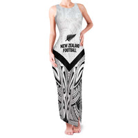 New Zealand Football Custom Family Matching Tank Maxi Dress and Hawaiian Shirt All White Fern Go Champions LT9 Mom's Dress White - Polynesian Pride