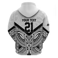 New Zealand Football Custom Hoodie All White Fern Go Champions LT9 - Polynesian Pride