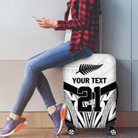 New Zealand Football Custom Luggage Cover All White Fern Go Champions LT9 - Polynesian Pride