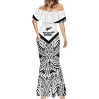 New Zealand Football Custom Mermaid Dress All White Fern Go Champions LT9 - Polynesian Pride