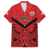Tahiti Football Custom Family Matching Off The Shoulder Long Sleeve Dress and Hawaiian Shirt Toa Aito Go Champions LT9 Dad's Shirt - Short Sleeve Red - Polynesian Pride