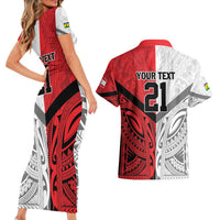 New Caledonia-Tahiti Football Custom Couples Matching Short Sleeve Bodycon Dress and Hawaiian Shirt Together Go Champions LT9 - Polynesian Pride