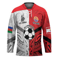 New Caledonia-Tahiti Football Custom Hockey Jersey Together Go Champions - Polynesian Pride