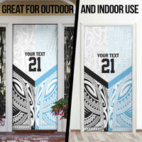 New Zealand-Fiji Football Custom Door Cover Together Go Champions LT9 - Polynesian Pride