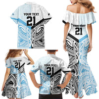New Zealand-Fiji Football Custom Family Matching Mermaid Dress and Hawaiian Shirt Together Go Champions LT9 - Polynesian Pride