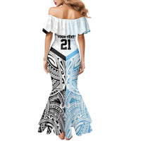 New Zealand-Fiji Football Custom Family Matching Mermaid Dress and Hawaiian Shirt Together Go Champions LT9 - Polynesian Pride