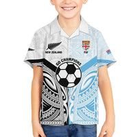 New Zealand-Fiji Football Custom Family Matching Off The Shoulder Long Sleeve Dress and Hawaiian Shirt Together Go Champions LT9 Son's Shirt Art - Polynesian Pride