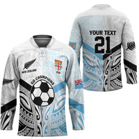 New Zealand-Fiji Football Custom Hockey Jersey Together Go Champions LT9 - Polynesian Pride