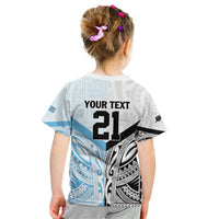 New Zealand-Fiji Football Custom Kid T Shirt Together Go Champions LT9 - Polynesian Pride