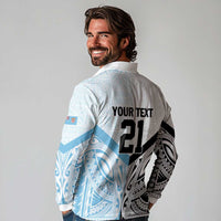 New Zealand-Fiji Football Custom Long Sleeve Polo Shirt Together Go Champions LT9 - Polynesian Pride