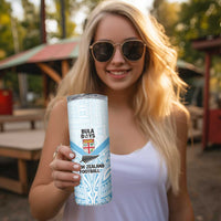 New Zealand-Fiji Football Custom Skinny Tumbler Together Go Champions LT9 - Polynesian Pride