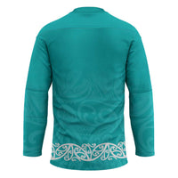 New Zealand Nurses Week Hockey Jersey Maori Kowhaiwhai Cyan Tribal
