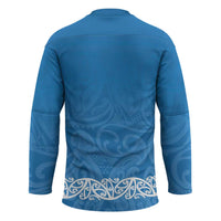 New Zealand Nurses Week Hockey Jersey Maori Kowhaiwhai Blue Tribal