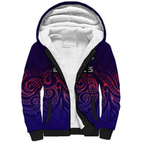 New Zealand Auckland Cricket Sherpa Hoodie Maori Traditional Ethnic Style LT9 Unisex Gradient - Polynesian Pride