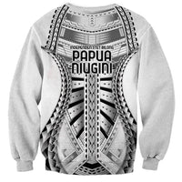 Independen Stet bilong Papua Niugini 1975 Sweatshirt White Tribal Papua New Guinea Province Flag LT9 - Polynesian Pride