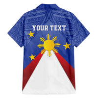 Personalized Pilipinas Eight-Rayed Sun Family Matching Off The Shoulder Long Sleeve Dress and Hawaiian Shirt Philippines Map With Polynesian Style