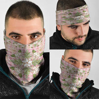 Squares Maile Leaf Neck Gaiter Pink Palaka Hawaiian Quilt Pattern - Polynesian Pride