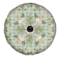 Squares Maile Leaf Spare Tire Cover Turquoise Palaka Hawaiian Quilt Pattern - Polynesian Pride