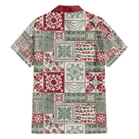 Mele Kalikimaka Hawaii Christmas Family Matching Off The Shoulder Long Sleeve Dress and Hawaiian Shirt Aloha Spirit with Hawaiian Quilt Pattern LT9 - Polynesian Pride