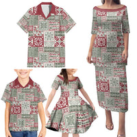 Mele Kalikimaka Hawaii Christmas Family Matching Puletasi and Hawaiian Shirt Aloha Spirit with Hawaiian Quilt Pattern LT9 - Polynesian Pride