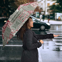 Mele Kalikimaka Hawaii Christmas Umbrella Aloha Spirit with Hawaiian Quilt Pattern - Polynesian Pride