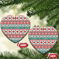 Mele Kalikimaka Hawaii Christmas Ceramic Ornament Hawaiian Quilt Pattern Style - Polynesian Pride