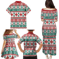 Mele Kalikimaka Hawaii Christmas Family Matching Puletasi and Hawaiian Shirt Hawaiian Quilt Pattern Style - Polynesian Pride