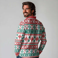 Mele Kalikimaka Hawaii Christmas Long Sleeve Polo Shirt Hawaiian Quilt Pattern Style LT9 - Polynesian Pride