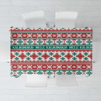 Mele Kalikimaka Hawaii Christmas Tablecloth Hawaiian Quilt Pattern Style - Polynesian Pride