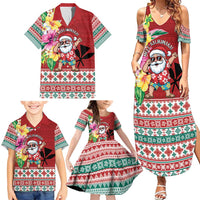 Santa Surf Mele Kalikimaka Personalized Family Matching Summer Maxi Dress and Hawaiian Shirt Aloha Tropical Christmas Vibes LT9 - Polynesian Pride