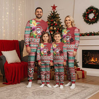 Santa Surf Mele Kalikimaka Personalized Christmas Pajama Set Aloha Tropical Christmas Vibes - Polynesian Pride