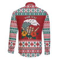 Shaka Sign Skull Mele Kalikimaka Personalized Family Matching Off The Shoulder Long Sleeve Dress and Hawaiian Shirt Hawaiian Quilt Pattern LT9 - Polynesian Pride