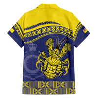 Niue Coconut Crab Family Matching Long Sleeve Bodycon Dress and Hawaiian Shirt Rock of Polynesia LT9 - Polynesian Pride