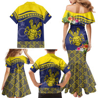Niue Coconut Crab Family Matching Mermaid Dress and Hawaiian Shirt Rock of Polynesia LT9 - Polynesian Pride