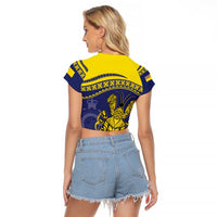 Niue Coconut Crab Raglan Cropped T Shirt Rock of Polynesia