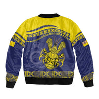Niue Coconut Crab Sleeve Zip Bomber Jacket Rock of Polynesia