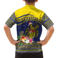 Monuina e Kilisimasi Niue Christmas Family Matching Short Sleeve Bodycon Dress and Hawaiian Shirt Niuean Tribal Pattern LT9 - Polynesian Pride