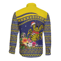 Monuina e Kilisimasi Niue Christmas Long Sleeve Button Shirt Niuean Tribal Pattern LT9 - Polynesian Pride