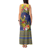 Monuina e Kilisimasi Niue Christmas Tank Maxi Dress Niuean Tribal Pattern LT9 - Polynesian Pride