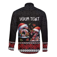 Aotearoa Six Seven Personalized Long Sleeve Button Shirt New Zealand Funny Christmas - Polynesian Pride