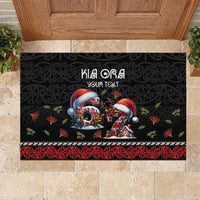 Aotearoa Six Seven Personalized Rubber Doormat New Zealand Funny Christmas - Polynesian Pride