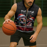 Aotearoa Six Seven Personalized Sleeveless Zip Hoodie New Zealand Funny Christmas - Polynesian Pride