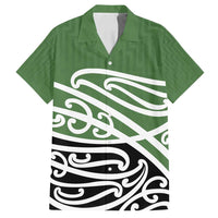 Green Fern New Zealand Kowhai Ngutukak Family Matching Long Sleeve Bodycon Dress and Hawaiian Shirt - Polynesian Pride
