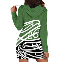 Green Fern New Zealand Kowhai Ngutukak Hoodie Dress - Polynesian Pride