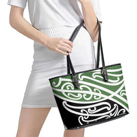Green Fern New Zealand Kowhai Ngutukak Leather Tote Bag - Polynesian Pride