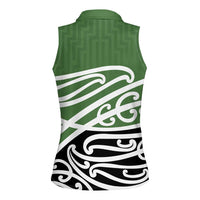 Green Fern New Zealand Kowhai Ngutukak Women Sleeveless Polo Shirt - Polynesian Pride