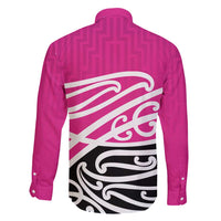 All Pink New Zealand Kowhai Ngutukak Family Matching Summer Maxi Dress and Hawaiian Shirt - Polynesian Pride