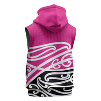 All Pink New Zealand Kowhai Ngutukak Sleeveless Hoodie - Polynesian Pride