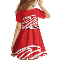All Red New Zealand Kowhai Ngutukak Family Matching Summer Maxi Dress and Hawaiian Shirt - Polynesian Pride